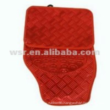 Novelty silicone rubber molded red car mat with high quality